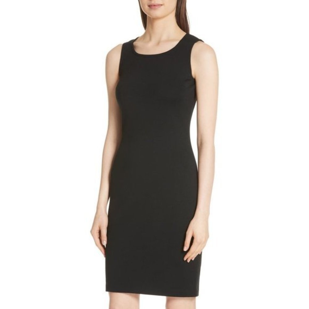 ST. JOHN COLLECTION black Sleeveless Knit Dress size 6 - Picture 4 of 13